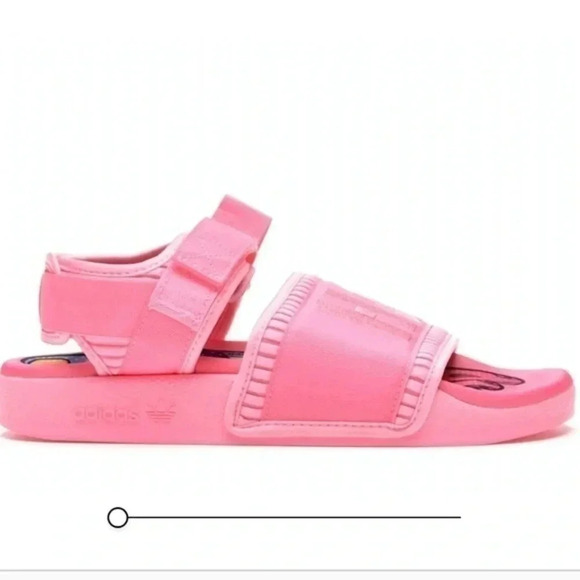 ADIDAS Pharrell x Adilette 2.0 RARE Sandal 'Hyper Pop' Pink Size 9 - Picture 4 of 15